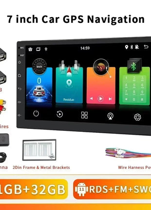 Car Radio 2 Din 7″ Android Multimedia Player GPS WIFI Bluetooth Player for Universal AutoRadio Stereo Video Navigation SWC WIFI
