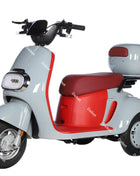 800W Pink/Grey/Red Adults 3 Wheel Electric Tricycle Small With Hidden Foldable Baby Seat/Parent Child Electric Scooter Fashion