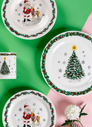 Creativo Natale Piatto in ceramica Stoviglie Ristorante di lusso Bistecca Piatti per pasta Casa Delizioso Piatto Piatto da zuppa Tazze squisite - riparo82