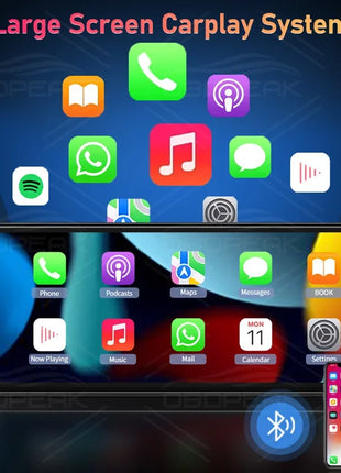 11.3" Dash Cam 4K Car Mirror Wireless Carplay Android Auto Multimedia Player GPS WiFi Universal Black Box Rearview Camera AUX BT - Riparo82