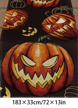 Halloween Tablecloth tablecover table decor Haunted House Pumpkin Spider Web Tablecloth 2025 Halloween Party Decoration Supplies - Riparo82