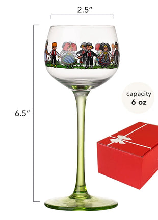 Calice per piccole persone in stile Alsace Bicchieri da vino Decorazioni per la casa Bicchiere da vino adatto per compleanni, Natale e regali di nozze 6 (fl.oz) - riparo82