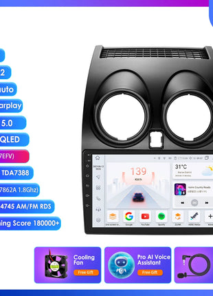 Hizpo 8G+128 AI Voice Car Radio Android Auto Multimedia For Nissan Qashqai J10 2006 2007 2008-2013 Carplay 4G 2din GPS autoradio