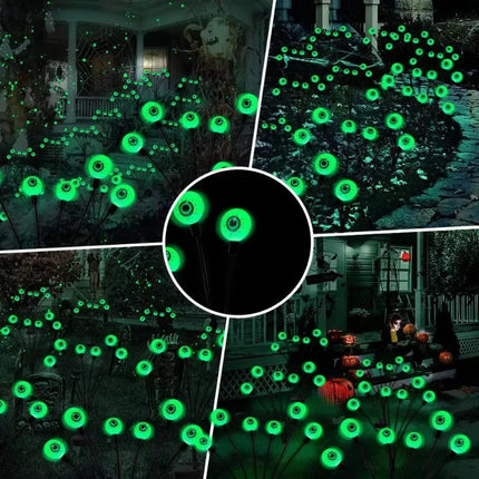 1PCS Halloween LED Eyeball Lights Solar Garden Lawn Lights Outdoor Scary Decoration Lights Halloween Party Decoration