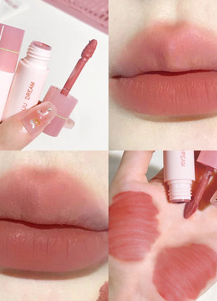 JUJU DREAM 6 Color Matte Lip Glaze - Long-lasting, colourless, non-stick cup velvet, student-friendly, brightening nude lipstick - Riparo82