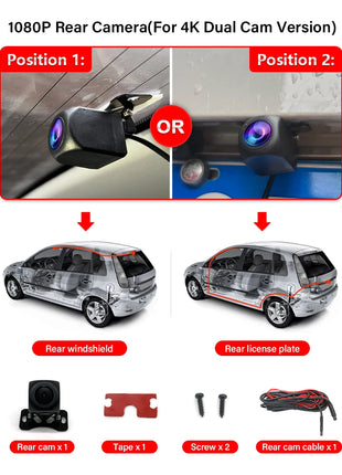 Dash Cam For Lexus NX 300H 350H RX 350 450H UX 250H ES ES200 ES250 ES300H LM LM300h GX IS UHD 4K Dashcam Car DVR Front and Rear - Riparo82