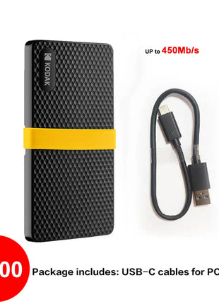 Kodak SSD portatile Type-C USB3.1 Unità a stato solido esterna mobile PSSD 256 GB 512 GB 1 TB 2 TB per laptop Destops PS5 PS4 XBOX TV