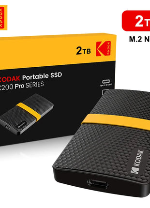 Kodak SSD portatile Type-C USB3.1 Unità a stato solido esterna mobile PSSD 256 GB 512 GB 1 TB 2 TB per laptop Destops PS5 PS4 XBOX TV