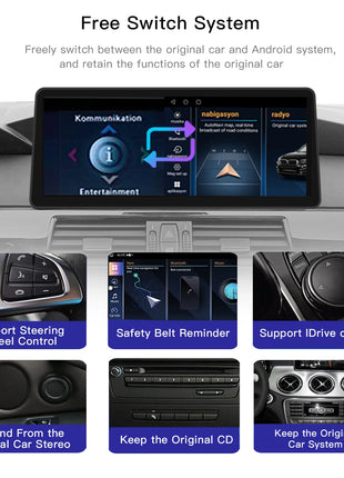 12.3"Wireless Carplay Android 14 Car Radio For BMW 1 Series F20 F21 2Series F23 2013-2016 NBT EVO Multimedia Player Stereo Audio - Riparo82