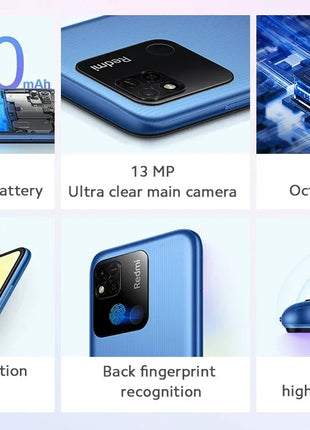 Smartphone 10A 6GB 128GB Original Xiaomi Redmi Global 6.53' HD Display Helio G25 Octa Core 13MP Fingerprint 5000mAh used phone - Riparo82