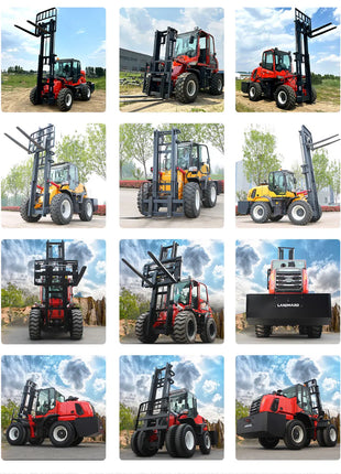 4WD 3-6Ton China Customized All-terrain Off-road  Fork Lift 3500KG Mini Forklift Trucks EPA 5Ton Forklift Manufacturer Price - Riparo82