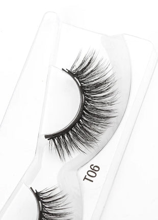1 Pair Magnetic Eyelashes Wispy 3D Mink Lashes Natural Long Faux Cilios Eyelash Extension Handmade False Eyelashes Makeup Tools