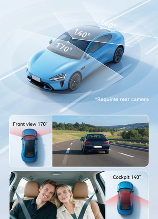 4K WiFi Dash Cam Front and Rear 2’’ Display Mini Car Camera 3 Channel Car DVR Camera with IR Night Vision Support 24H Parking - Riparo82