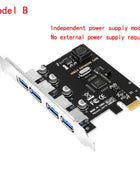 Scheda di espansione PCI-E USB 3.0 a 4 porte Adattatore HUB PCI Express PCIe USB 3.0 Controller USB 3.0 a 4 porte USB 3 0 PCI e PCIe Express 1X - Riparo82