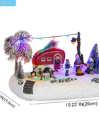 Collezione di scene di case luminose a LED per camper di Natale animato, costruzione di villaggi, decorazioni per interni per tavolo, camino, albero di Natale