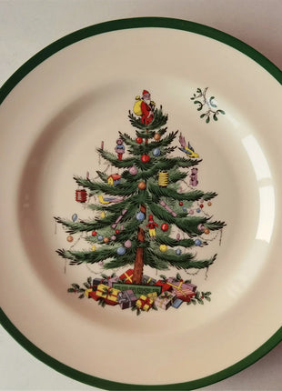 Classic Green Edge Series Christmas Set Size Plate Square Plate Size Bowl Fish Dish Coffee Set - riparo82