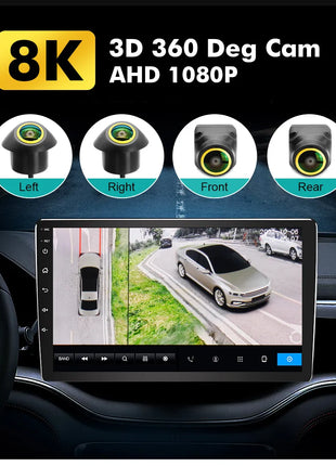360 Vehicle Camera Panoramic Surround View 1080P AHD Right+Left+Front+Rear View Camera System Of Android Auto Radio Night Vision - Riparo82