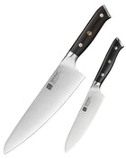 XINZUO Premium Modern 1-8PCS Din 1.4116 Stainless Steel Chef, Santoku, Utility & Paring Knife Set with Black - Riparo82