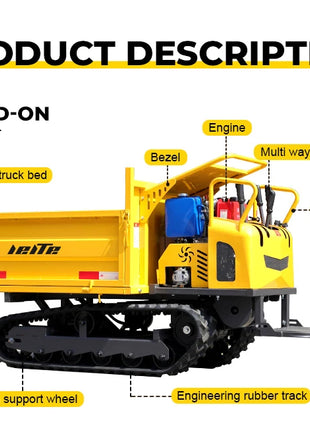 Mini Autocarro Cassone Ribaltabile 800kg - Trasportatore Cingolato Agricolo - riparo82