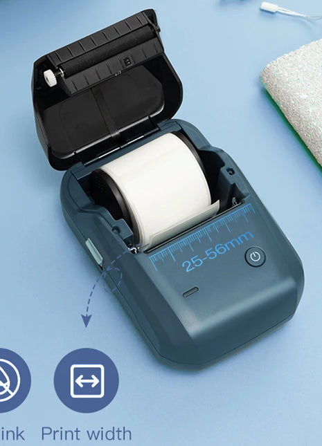 Mini Label Thermal Printer Niimbot B1 Portable Self-Adhesive Printer For Stickers Round Labels Rolls UV Tag Bluetooth Printer - Riparo82