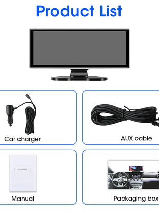 11.26 inch Dash Cam 4K Car DVR Wireless Carplay & Android Auto GPS Navigation Video Recorder Dashboard Dual Lens Dual BT FM AUX - Riparo82