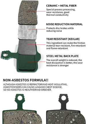 BUCKLOS Pastiglie freno a disco idraulico in ceramica per SRAM AVID ELIXIR 1/2/4/6/8/10 paia Pastiglie freno MTB Pastiglie freno a disco resistenti all'usura