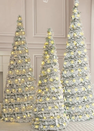 Albero di Natale Ins con floccaggio della neve Albero di Natale pieghevole premium Vacanza Estetica Decorazioni natalizie Albero di neve artificiale densa