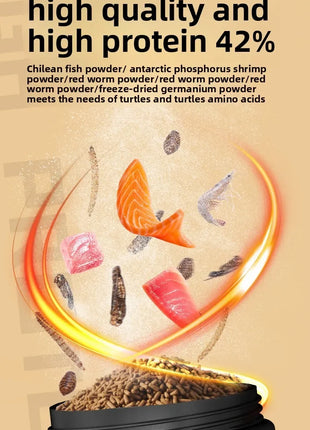 Yee Terrapin Turtle Food - High Protein Floating Pellets for Chinese Pond Turtle (Grass Turtle) - All Life Stages Formula - Riparo82