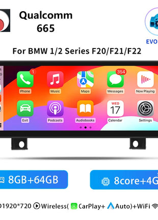 12.3"Wireless Carplay Android 14 Car Radio For BMW 1 Series F20 F21 2Series F23 2013-2016 NBT EVO Multimedia Player Stereo Audio - Riparo82