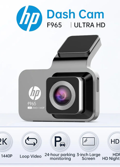 HP car camera dash cam camera 2k HD night vision WiFi DVR video loop video parking monitoring car dashcam auto - Riparo82
