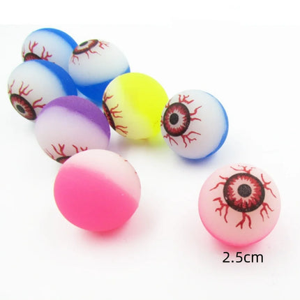 10-30 Pcs 25mm Eyes Outdoor Elastic Ball for Birthday Halloween Prank Carnival Party Gift Pinata Gift Bag Treasure Box Filling