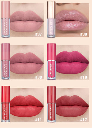 HANDAIYAN 12-Color Velvet Matte Lip Gloss Set - Liquid Lipstick Gift Box Set, Non-Sticky Lip Gloss - Riparo82