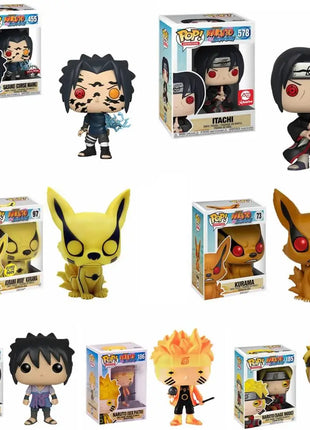 Funko Pop NARUTO Uzumaki Naruto Uchiha Sasuke kyuubi Foglia di legno Collezione Country of Fire Modello PVC Action Figure Giocattoli per bambini