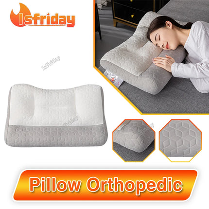 Super Ergonomic Pillow Orthopedic All Sleeping Positions Cervical Contour Pillow Neck pillow for neck and shoulder pain Relief