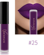 NICEFACE Nude Liquid Lipstick Ultra Matte Velvet Long Lasting Women Beauty Red Nonstick Cup Waterproof Lip Gloss Lips Cosmetics - Riparo82