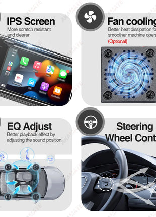 2 Din Car Radio for Seat Ibiza 2009-2013 Audio Multimedia Player CarPlay Android Auto GPS Bluetooth WIFI FM RDS Autoradio - Riparo82