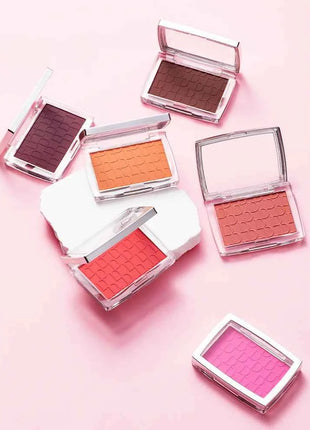 Hot Matte Embossed Blush Palette Rosy Blusher Facial Blush Powder High Pigmented Pink Coral Rouged For Cheeks Smooth Cosmetics