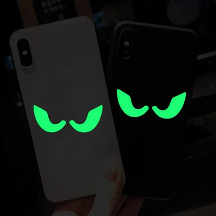 Halloween Night Light Wall Stickers Peeping Night Light Eyes Stickers Ghost Decoration Stickers Fluorescent Horror Wall Stickers