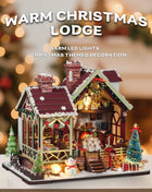 Casa calda per la notte di Natale - Kit fai da te per casa delle bambole in miniatura con carillon, decorazioni per il desktop, regalo creativo (scatola dei colori inglese)