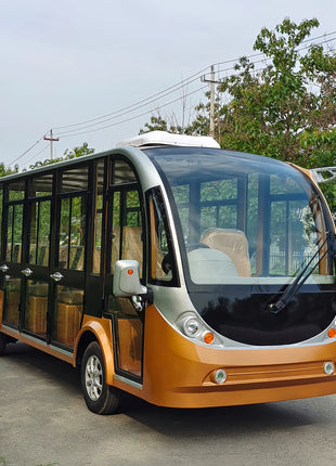 New 18 seater enclosed sightseeing car, electric golf cart for sale, customized solar powered electric sightseeing bus, etc - Riparo82