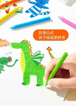 12/24 Colors Faber Castell Erasable Plastic Crayons Eraser and Sharpener School Supplies Non Toxic Crayons for Toddlers Washable