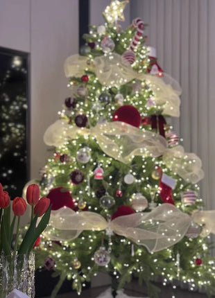 2025 Premium PE Albero di Natale Decorazioni natalizie di lusso per la casa Grande scintillante visualizzazione festosa Decorazione dell'atmosfera dell'albero di Natale