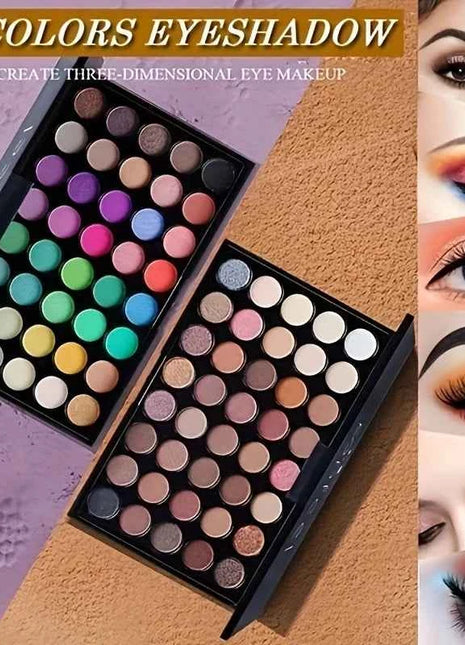 40 Color Eye shadow Palette Make-up for Women with Brushes Nude Eyeshadow Palette Glitter Matte Pigmented Powder Eye Cosmetics
