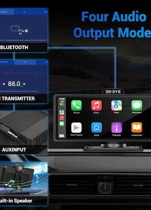 10/11.26 Inch 4K DVR Wireless CarPlay & Android Auto Dash Cam Bluetooth Audio GPS Navigation Dashboard Dual Lens Video Recorder - Riparo82