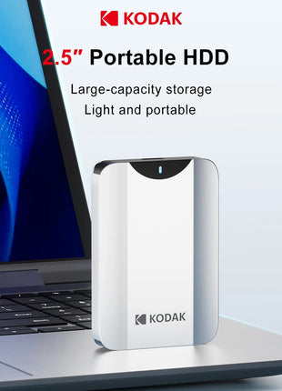 KODAK P230 HDD portatile da 2,5 pollici Disco rigido esterno da 1 TB Disco rigido esterno da 5 Gbps HDD per PS4/PS5/Laptop Desktop