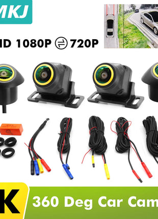 360 Vehicle Camera Panoramic Surround View 1080P AHD Right+Left+Front+Rear View Camera System Of Android Auto Radio Night Vision - Riparo82