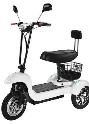 3 Wheel Mini Electric Adult Tricycle For 2 Person 500W Electric Scooter For Old People With Cargo Basket/USB/Fashion Lamp 35KM/H - Riparo82
