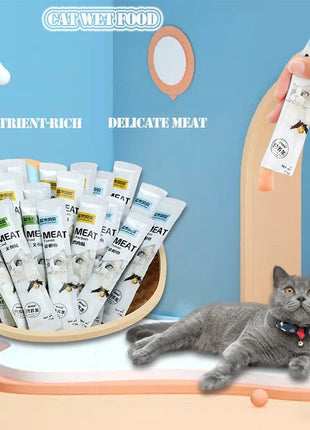Barrette cremose per gatti Stick Dolcetti Mix Sapore Snack liquido per gatti Etichetta privata Snack umido per gatti - riparo82