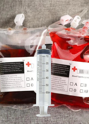 Halloween Blood Bags Juice Drinking Energy Pack Vampire Horror Props Halloween Party Decoration Vampire Cosplay Supplies - Riparo82