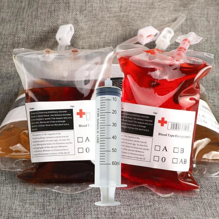 Halloween Blood Bags Juice Drinking Energy Pack Vampire Horror Props Halloween Party Decoration Vampire Cosplay Supplies